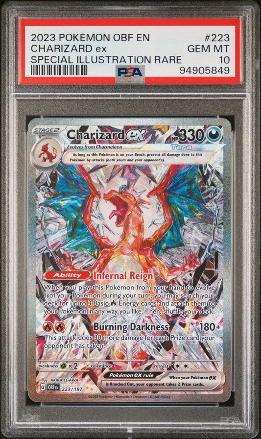 Charizard Ex - Special Illustration Rare - Obsidian Flames - PSA 10